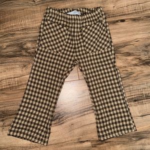 Zara Flared Plaid Pants